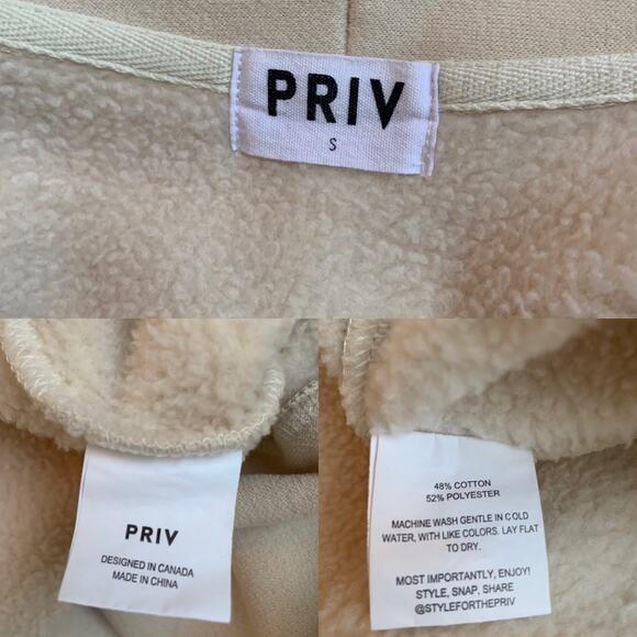 PRIV Beige Maxi Coat Cardigan women's Small - Picture 11 of 11